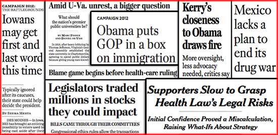 Newspaper Headlines Collage