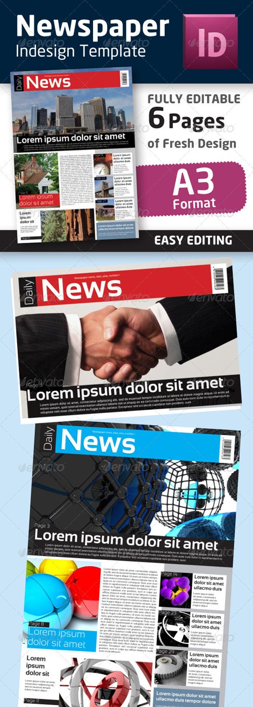 Newspaper Layout Template Indesign