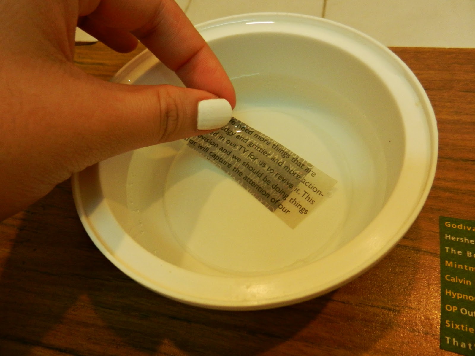 Newspaper Nails With Water