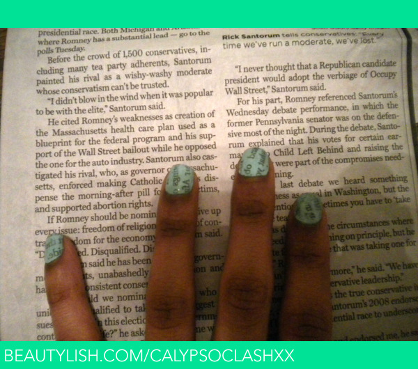 Newspaper Nails With Water Step By Step