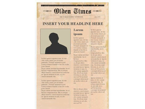 Newspaper Template Free Printable