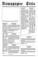 Newspaper Template Microsoft Word