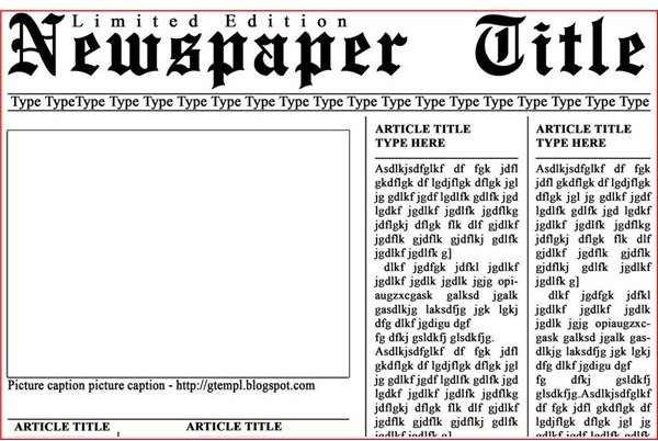 Newspaper Template Psd