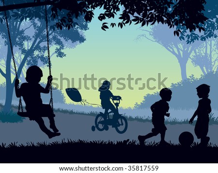 Pictures Of Children Playing In The Park