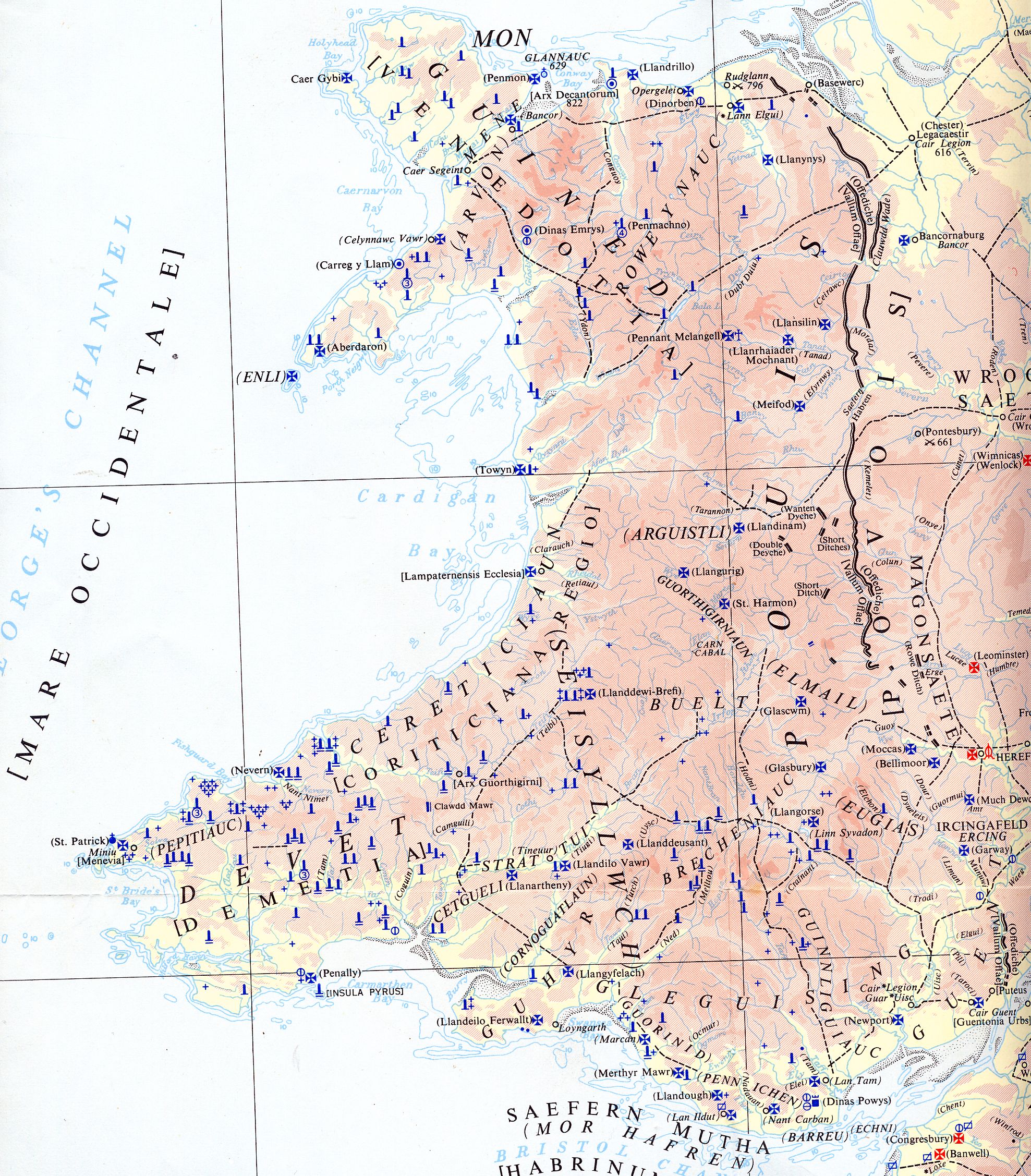 Post Roman Britain Map