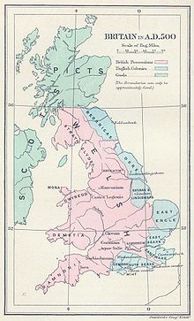 Post Roman Britain Map