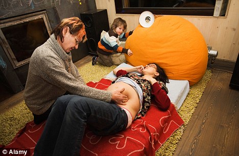 Pregnant Women Giving Birth To A Baby At School