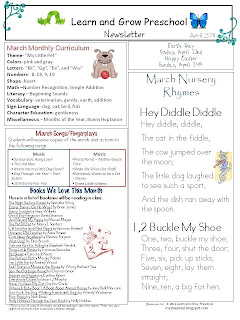 Preschool Newsletter Ideas