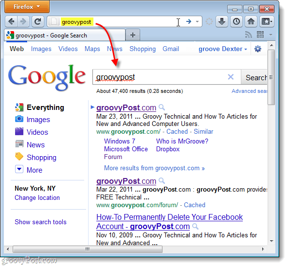 Restore Google Search Bar Firefox