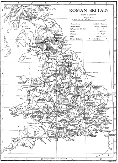 Roman Britain Map For Kids