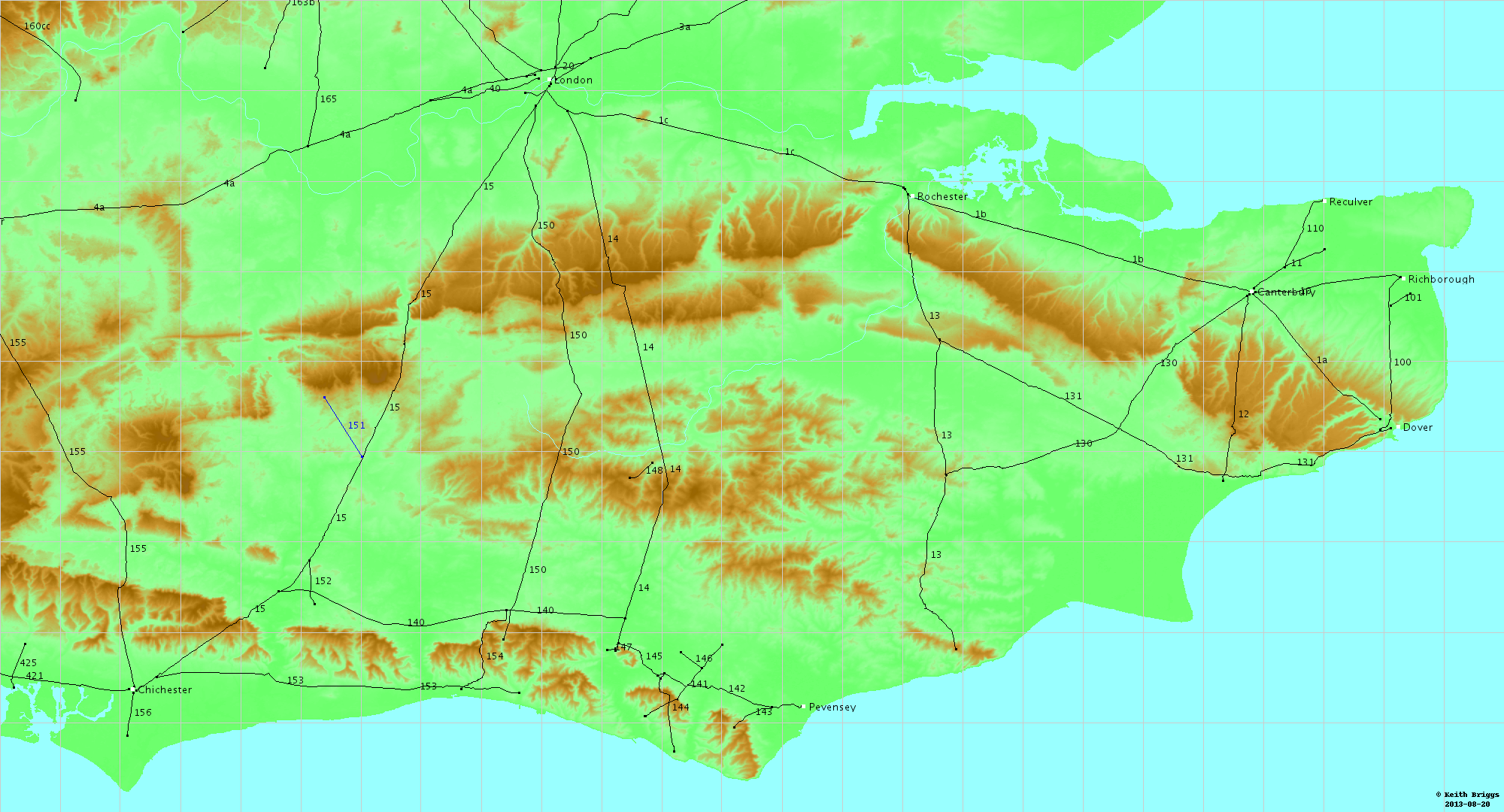 Roman Britain Map Roads