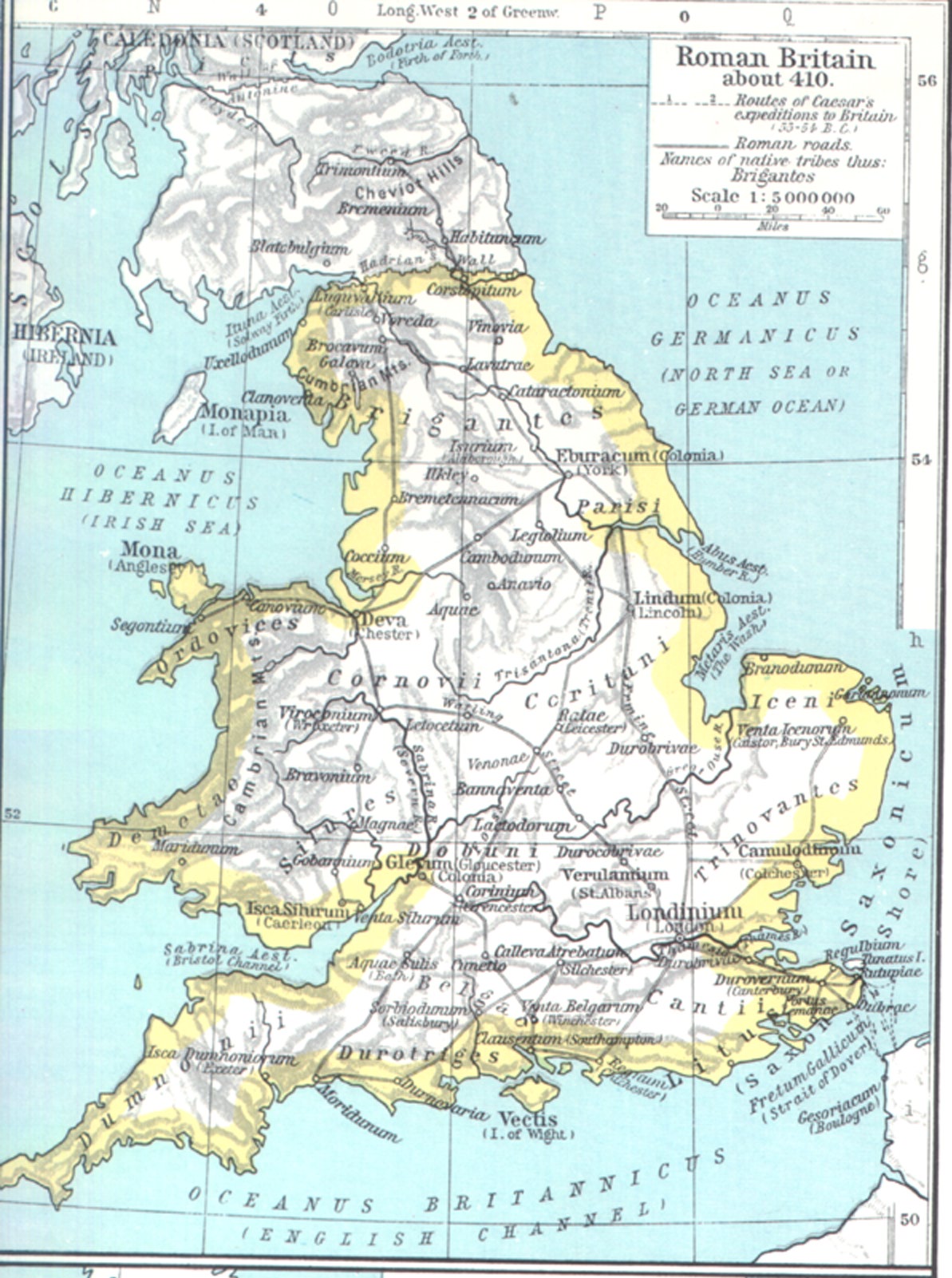 Roman Britain Map Roads