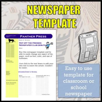 Simple Newspaper Template Microsoft Word