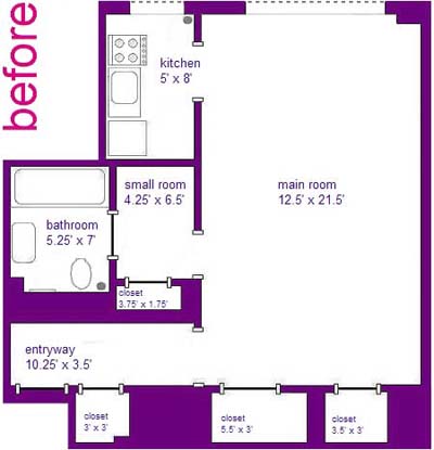 Small Studio Apartment Floor Plans