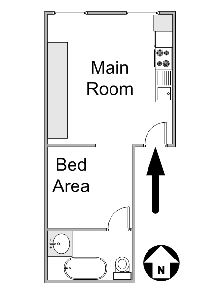 Studio Apartment Kitchen Layout