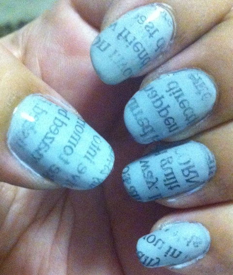 Vodka Newspaper Nails