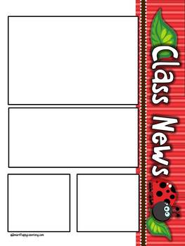 Weekly Newsletter Templates For Teachers