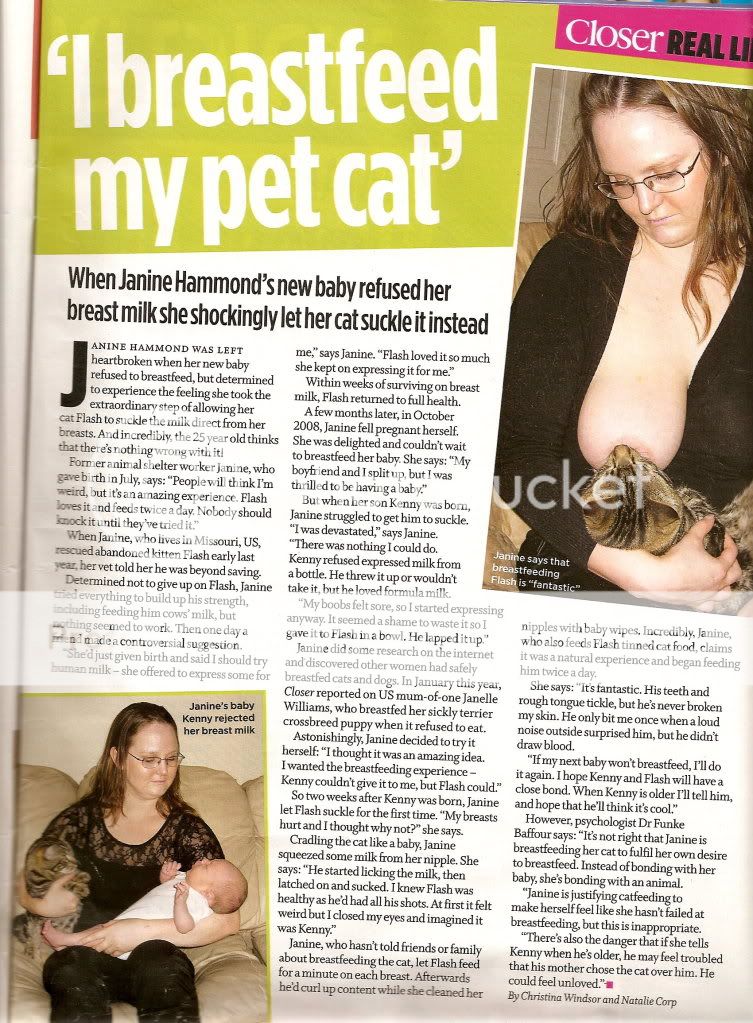 Woman Breastfeeding Cat